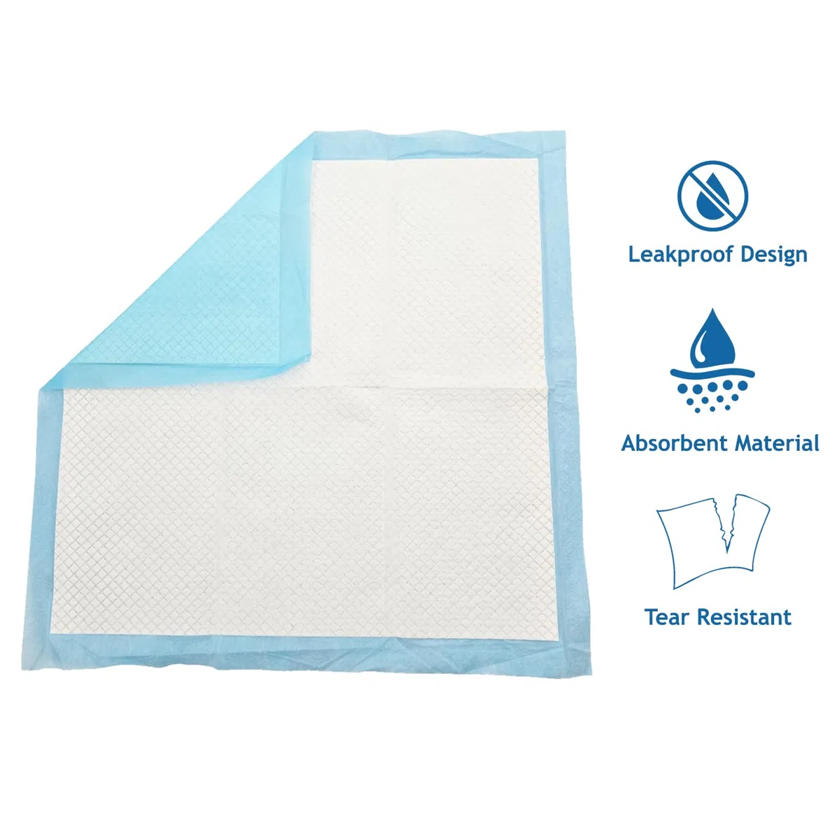3Q Almohadillas para cachorros, 100 unidades de 22 x 22 pulgadas, almohadillas de entrenamiento para mascotas para perros, almohadillas de absorción rápida a prueba de fugas, almohadillas para orina
