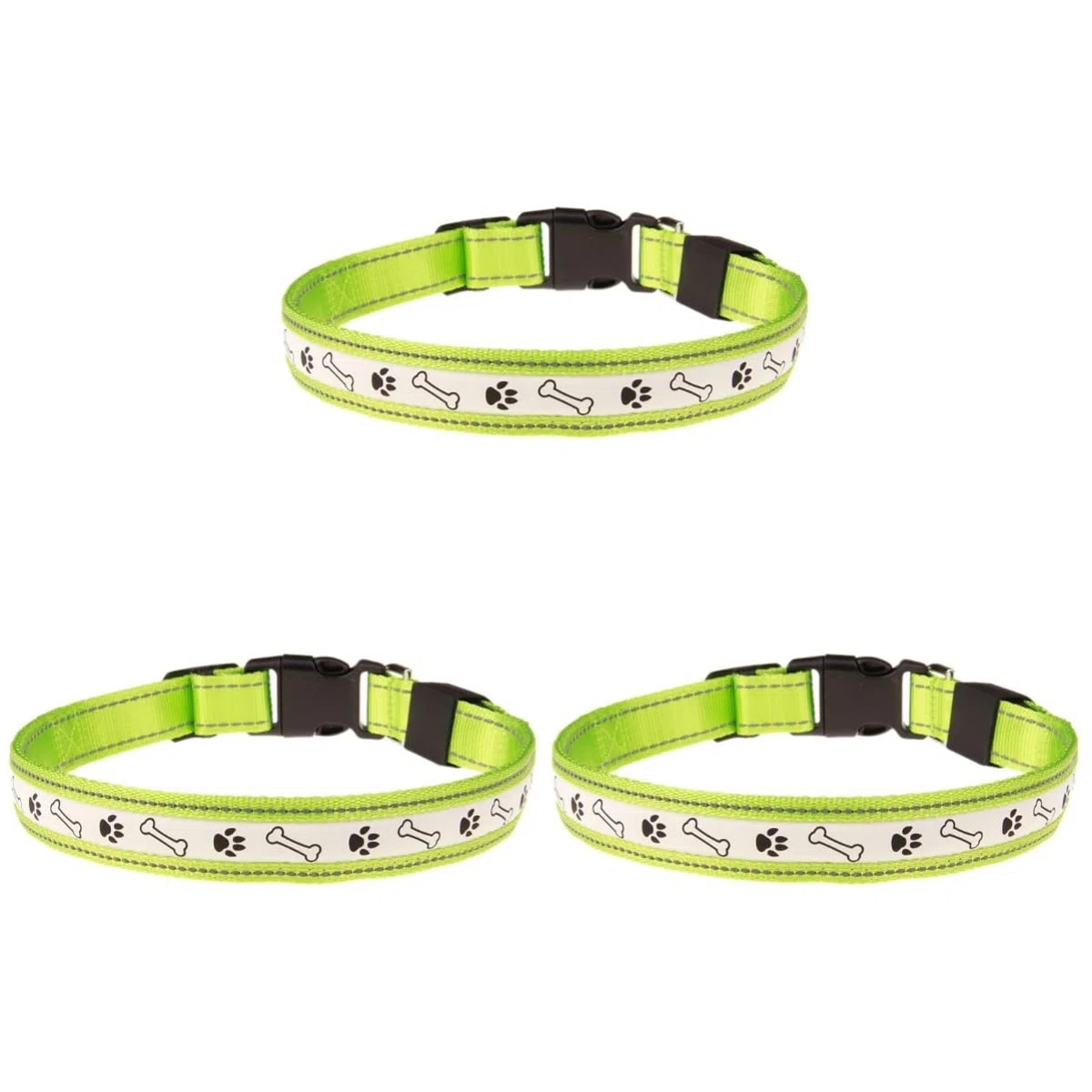 POPETPOP 3piezas Collar Led para Perros Luz Intermitente y Carga USB Collar para Mascotas para Paseos Nocturnos y Seguridad De Perros