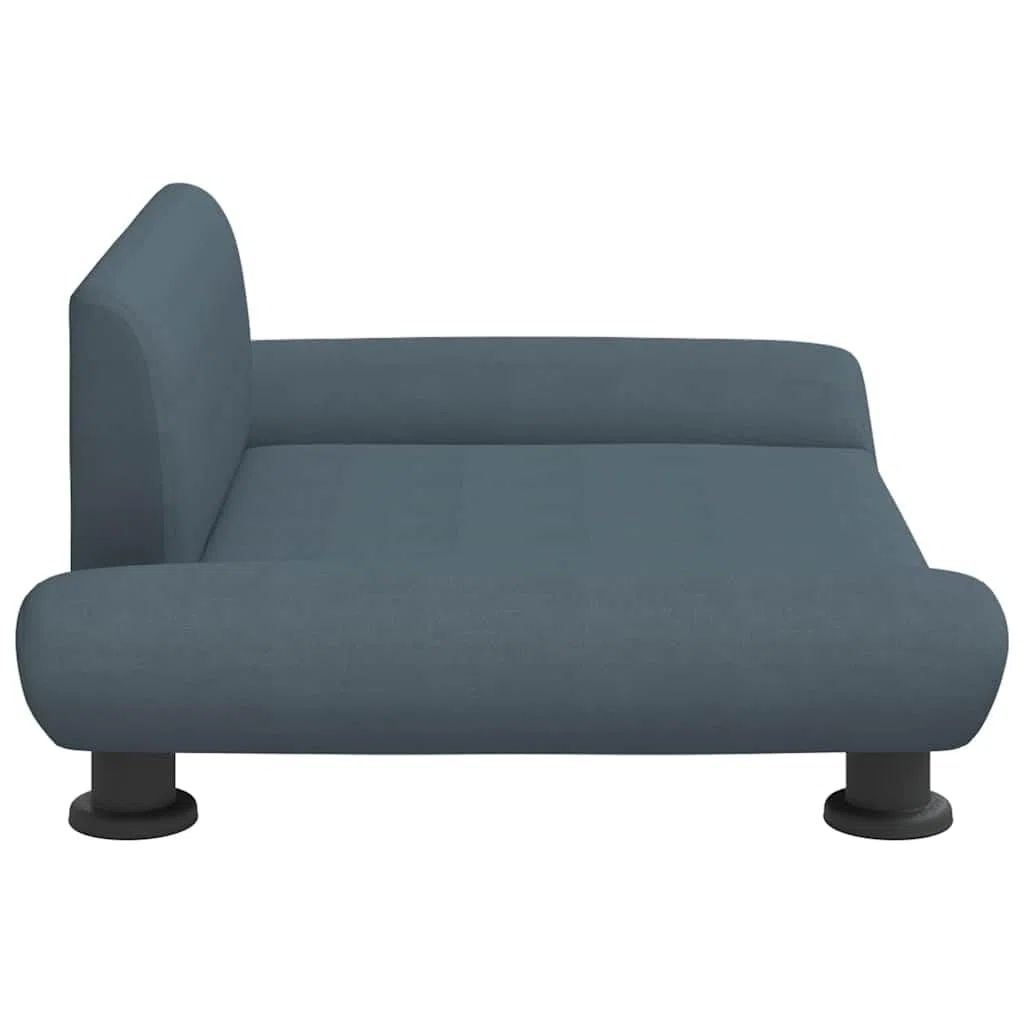 Cama para perros gris oscuro, 70 x 45 x 28 cm, tela, cojín para perros con acolchado de espuma, sofá para perros de pino con patas de acero, cama para perros pequeños, salón o dormitorio