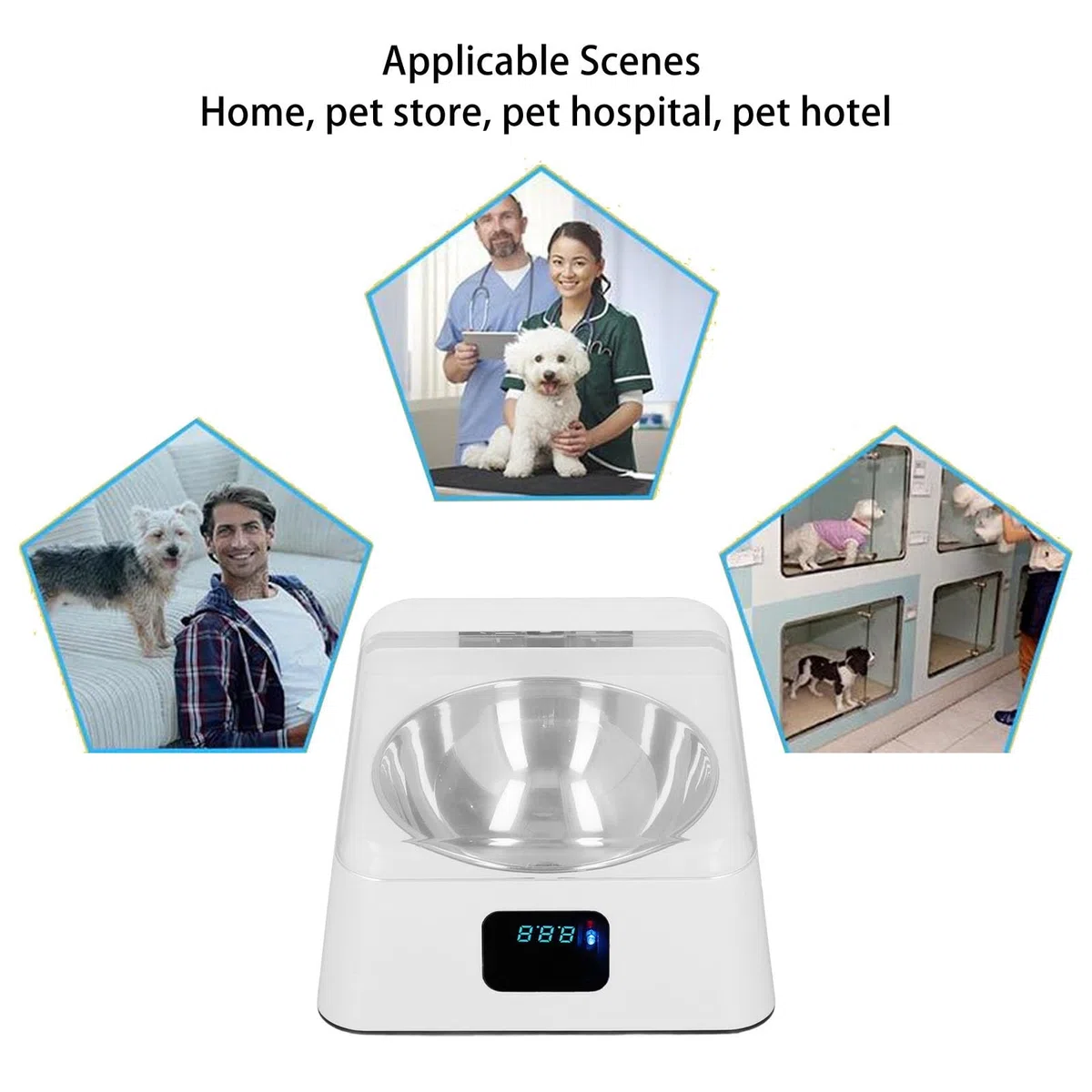 Comedero Inteligente, Cuenco para Mascotas con Apertura de Tapa de Inducción y Sensor Infrarrojo para Perros Pequeños y Medianos, Capacidad de 350ml