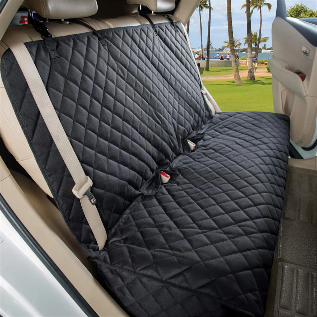 VIEWPETS Funda de Asiento de Coche para Mascotas, Impermeable, Resistente y Antideslizante, tamaño Universal, para Coches, Camiones y SUV