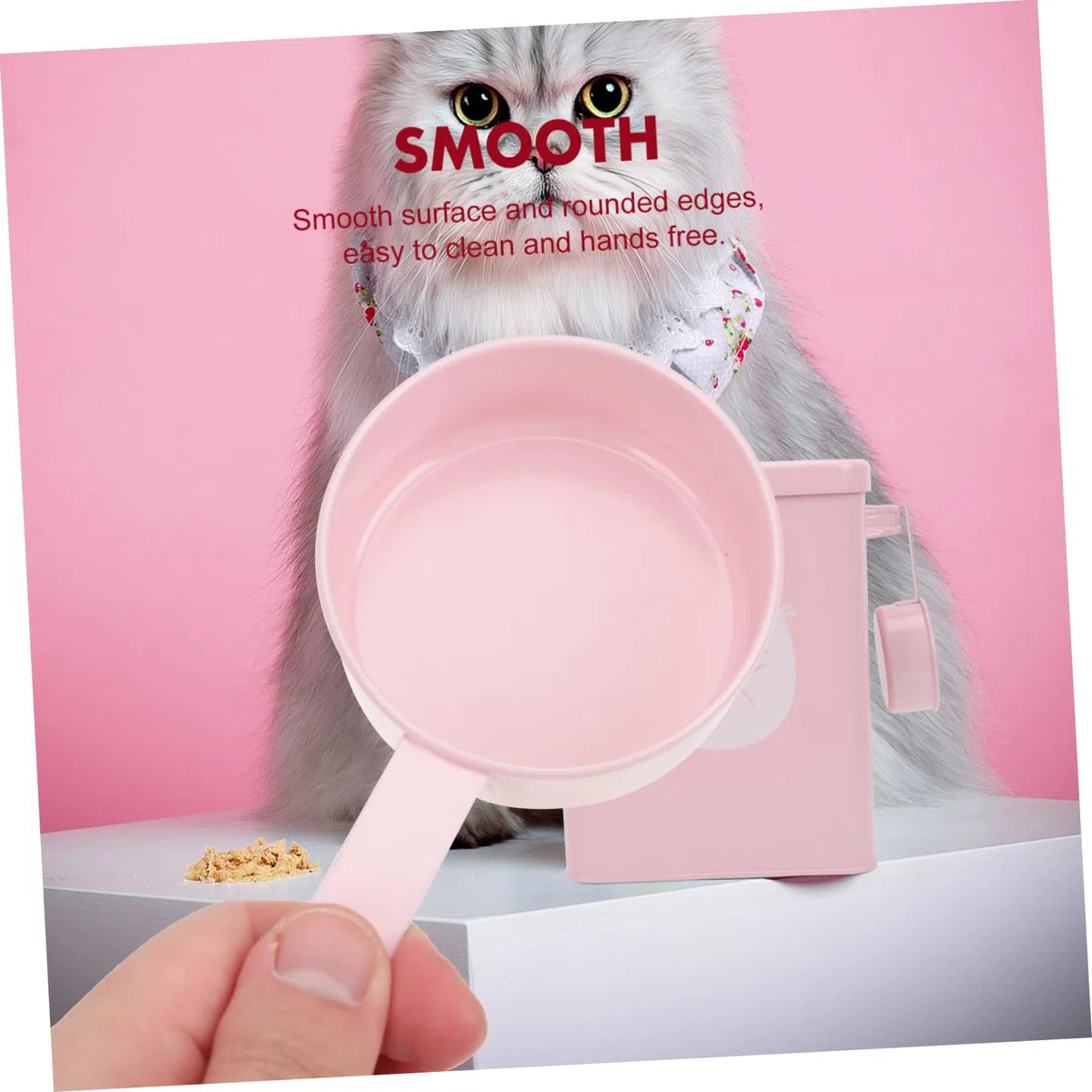 1juego Contenedor De Comida Para Mascotas Con Tapa Cubo Almacenamiento De Piensos Para Perros y Gatos Diseño Elegante y Prueba De Humedad Para Alimentos Secos y Snacks