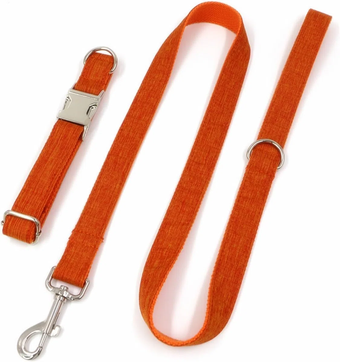 Conjunto de Collar y Correa for Perro. Collares Ajustables con Hebilla Metal for Perros pequeños. Correa Trenzada Resistente(Pink,M)
