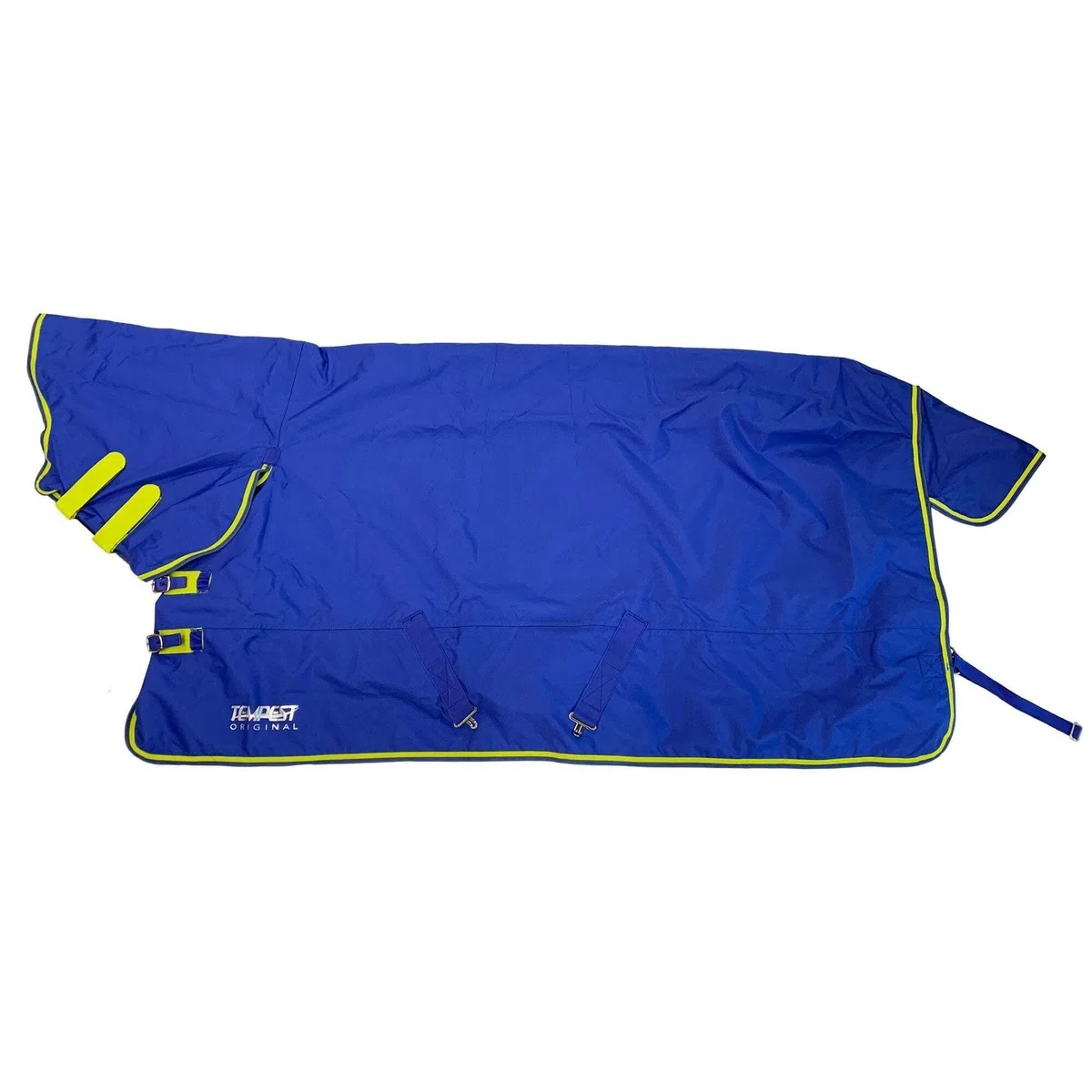 Tempest - Manta de Caballos para Ejercicio Cuello Combinado Original 50 (4' 3) (Azul Real)