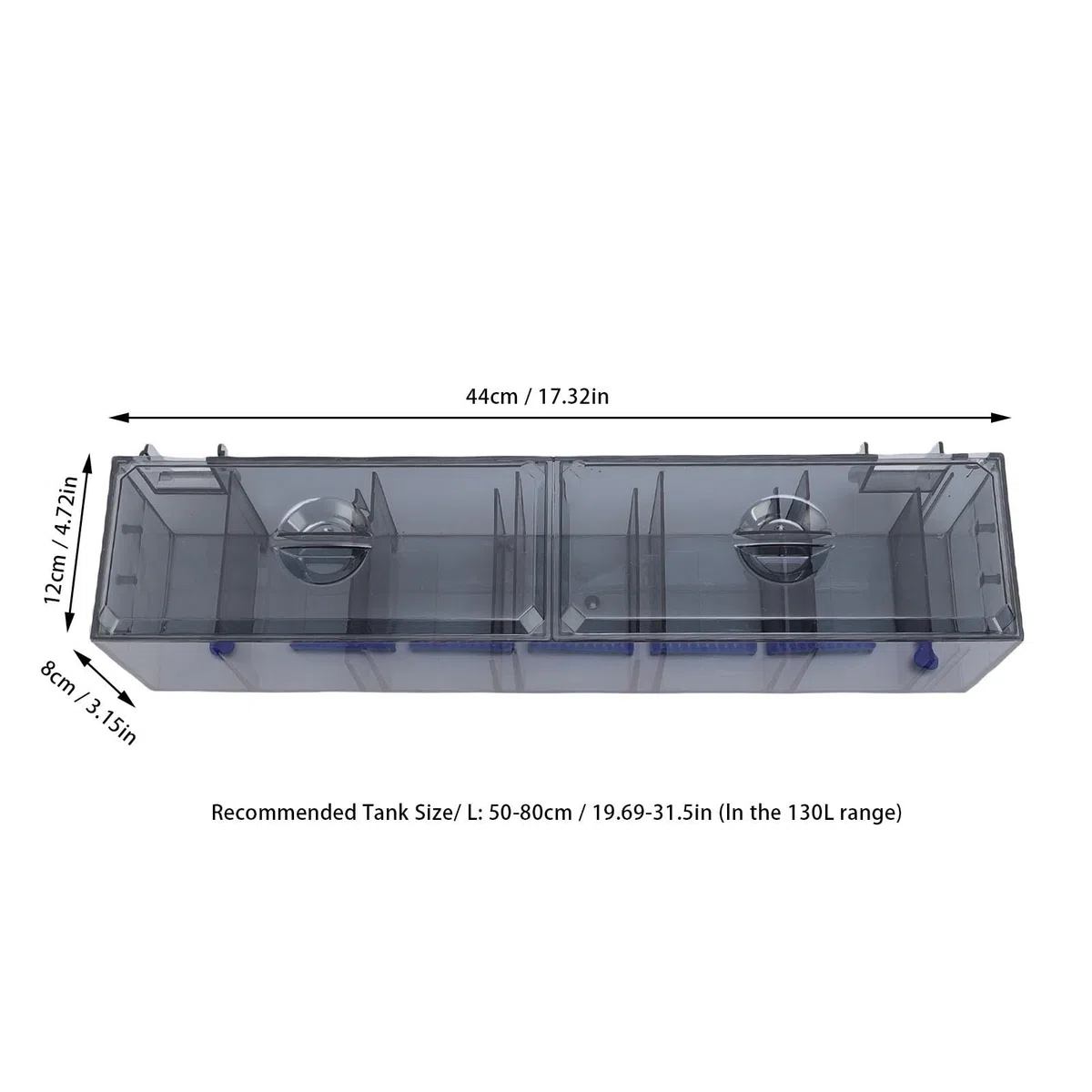 Filtro de Acuario Multicapa, Filtro de oxigenación de Cascada Colgante de filtrado Progresivo para pecera de 130L