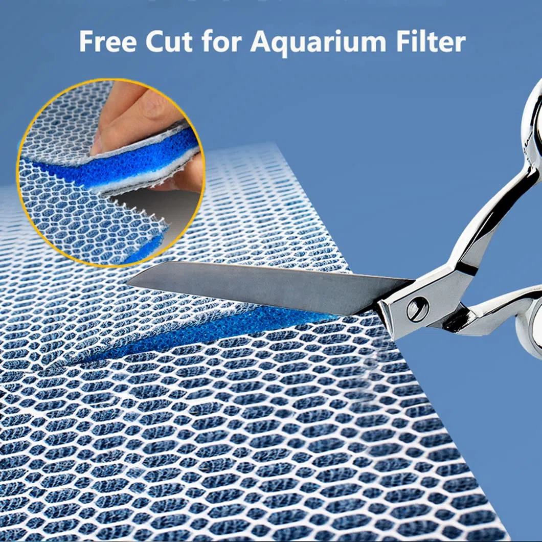 Medios de filtro de acuario, almohadillas de filtro de 8 capas para acuario, almohadilla de esponja para pecera, accesorios de filtro de espuma para estanque (15.7 x 11.8 pulgadas, paquete de