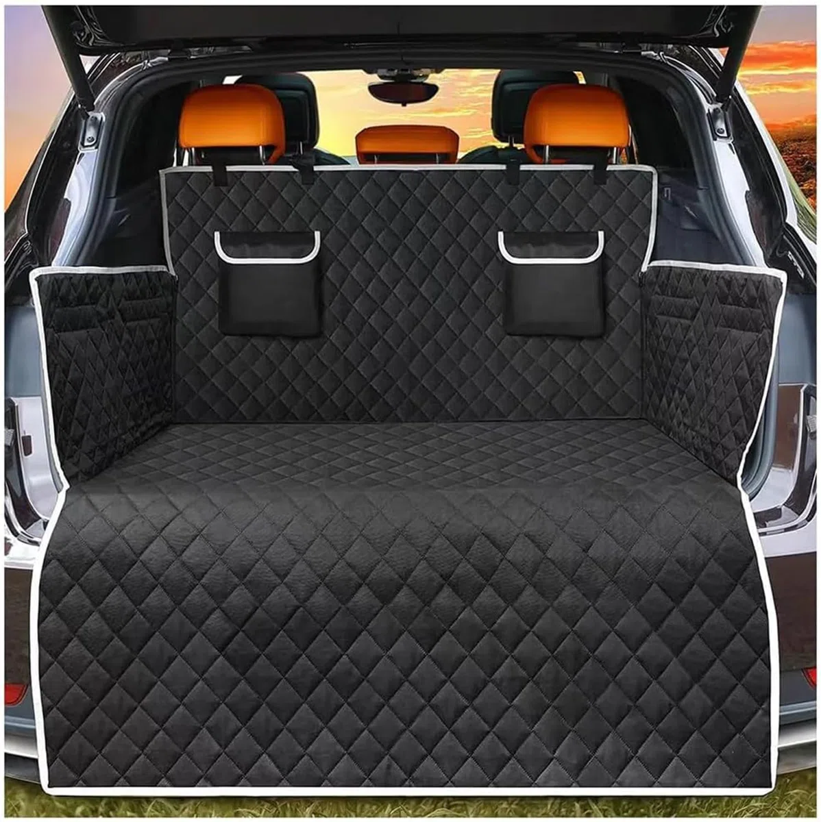 Funda para Maletero de Coche para Perros para VW e-Up! 2016 2017 2018 2019 2020 2021-pr, Universal Protector de Maletero para Perro Perro Funda Maletero Cubierta,A
