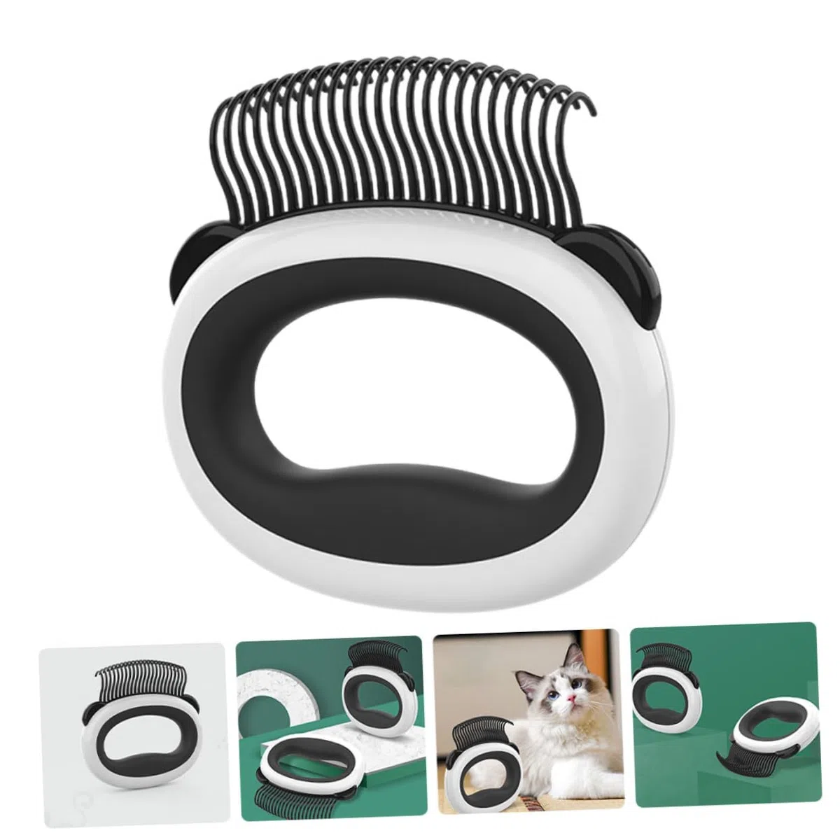 Happyyami 5piezas Cepillo De Aseo Para Gatos Mango Ergonómico Peine De Mascota Para Eliminar Pelo Suelto y Desenredar Accesorio De Cuidado Diario Para Perros y Gatos