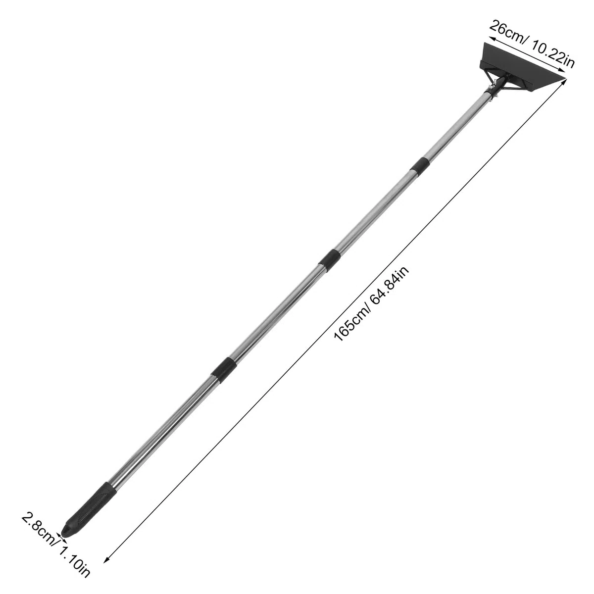 Lurrose Pala de Limpieza para Exteriores: Recogedor de estiércol de gallina - Mango Largo de 165 cm (65") Herramientas de Limpieza para gallineros - Recogedor de Arena para Gatos - Pala para