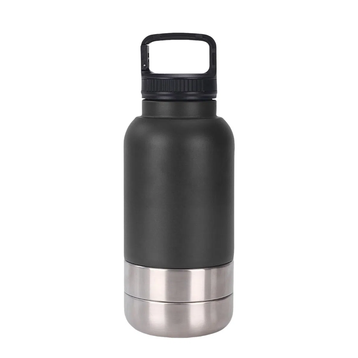 Botella de agua para perros de acero inoxidable aislada con cuenco desmontable para alimentos y cuenco de agua, botella de agua portátil para perros, adecuada para caminar, viajar, acampar 3102