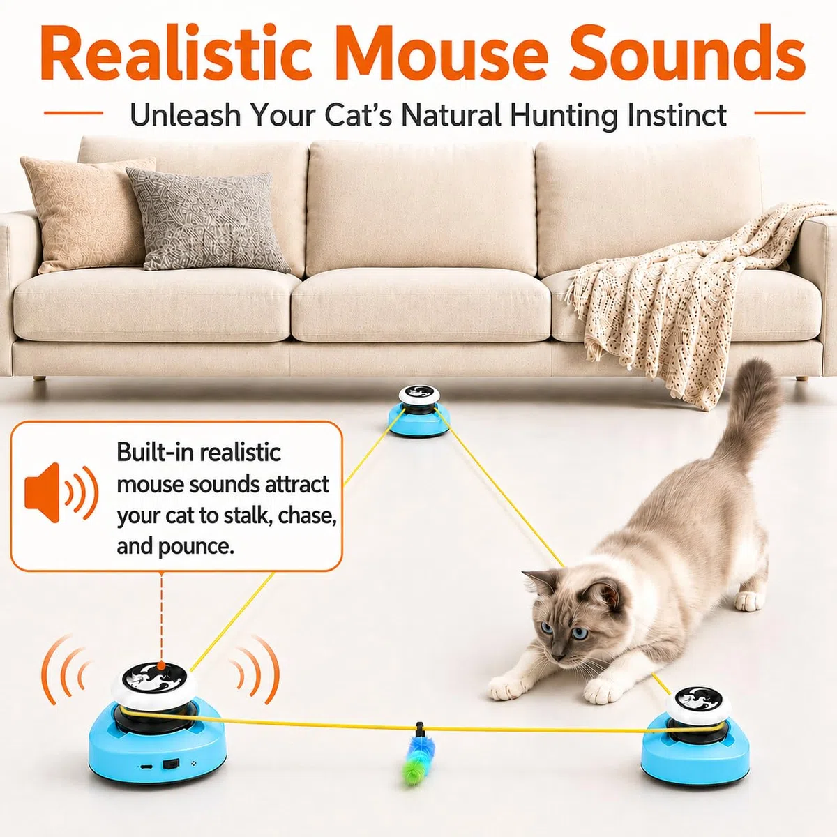 ITSHINY Juguete eléctrico para gatos, juguete interactivo para gatos, autoempleo con caminos ajustables, modos automáticos/manuales, recargable, para jugar activamente la salud