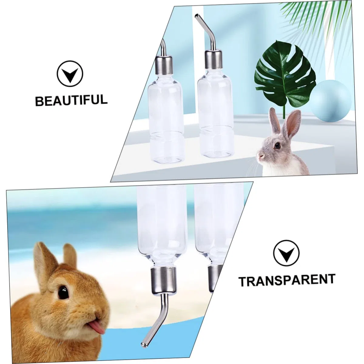 INOOMP 6 Uds Botella De Agua Potable para Mascotas Dispensador De Agua para Conejillo De Indias Bebedero para Hámster Botella De Agua para Conejillo De Indias Botella De Agua