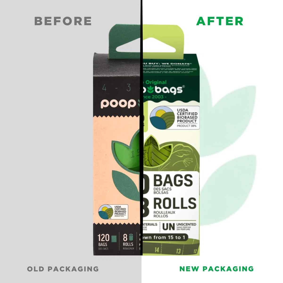 Caca Bolsas Reciclado 9 x 13 Count Down Rollos, poopbags Son numerados para Cuenta atrás de 15 a 1 Individual para Siempre Sabe cómo Muchos Son Izquierda en la Roll- 120 Bolsas