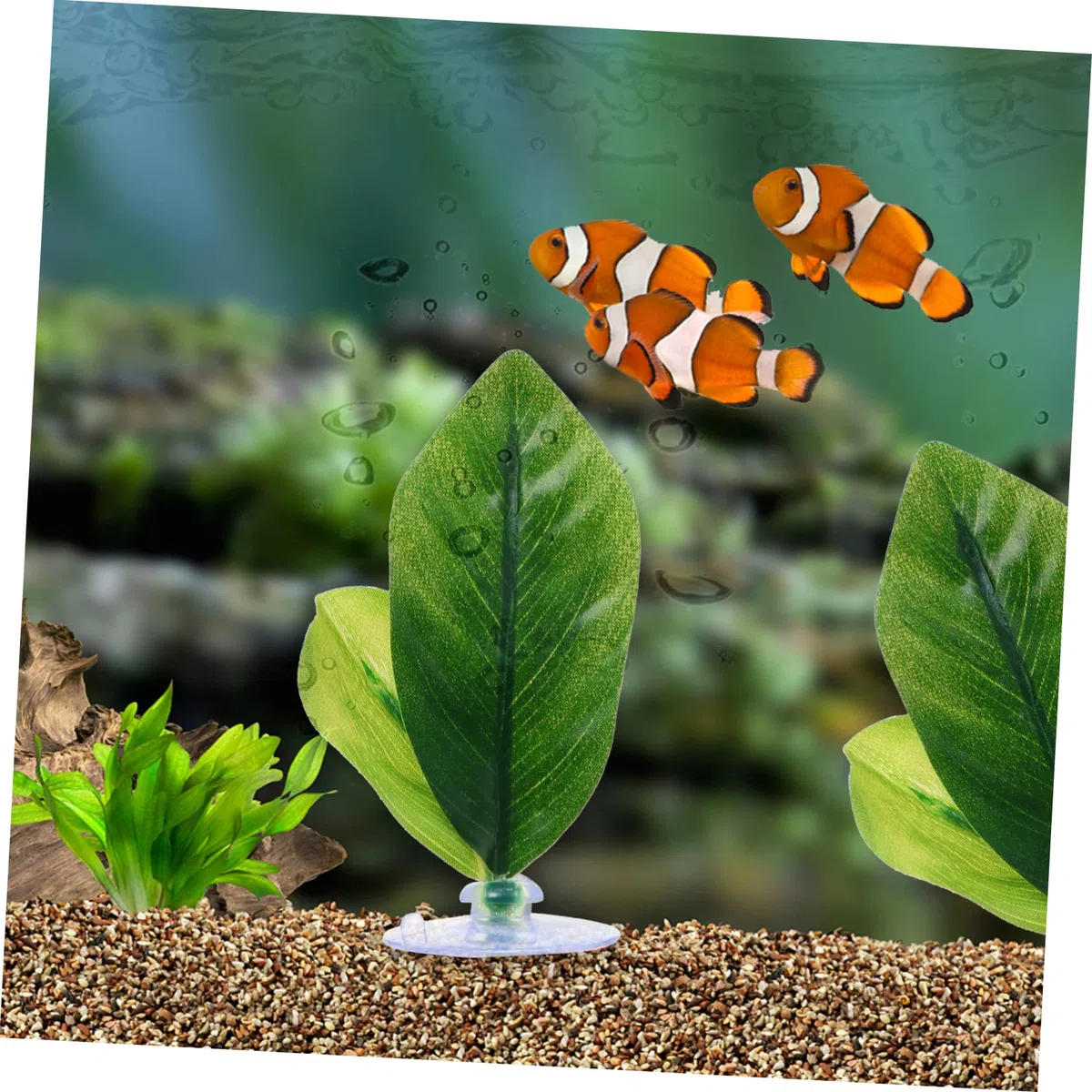 Happyyami 8piezas Decoración De Artificiales para Acuarios Simulación De Paisaje Acuático para Peceras De Agua Dulce y Salada Diseño Lifelike para Betta y Otros Peces