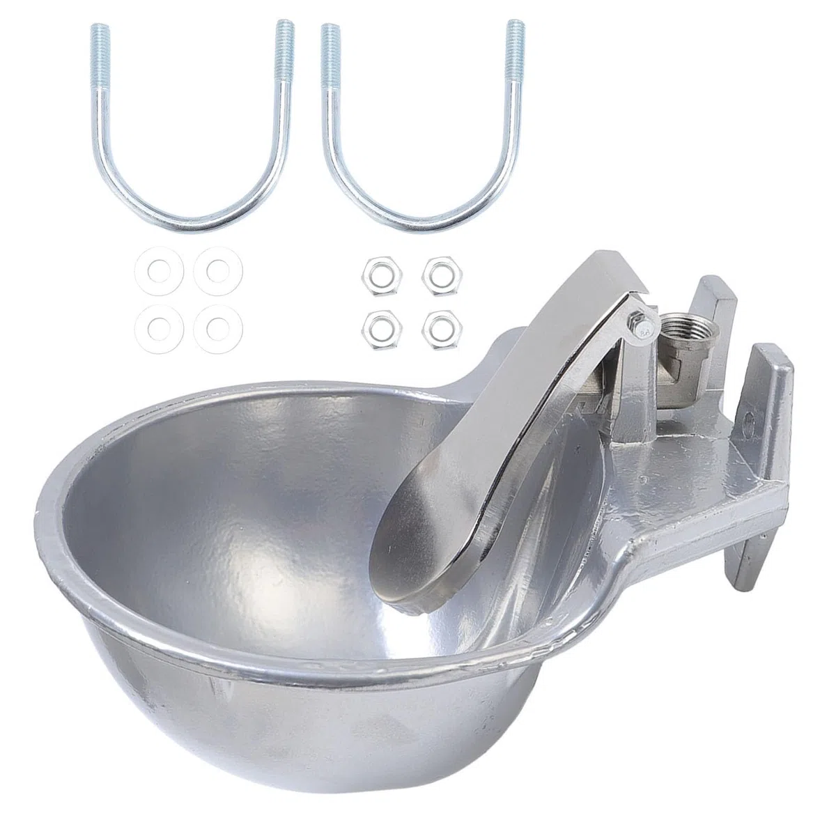 Chrees Bebedero Automático para Ganado, Bebedero Automático para Caballos, Cuenco de Agua, Cuenco Multiusos de Acero Inoxidable con Control Preciso del Agua, Fácil