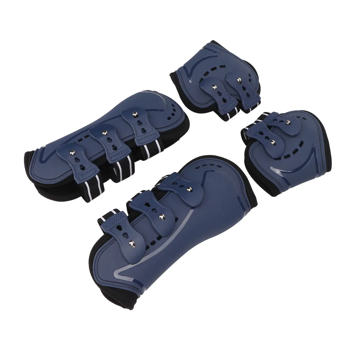 Tapones De Cuerda Con Frente Abierto Para Caballos, Fáciles De Llevar, Cómodas Tapas Para Tendón De Caballo, Orificios De Ventilación, Carcasa De Poliuretano Resistente, Juego De 4 Unidades, Ajustable