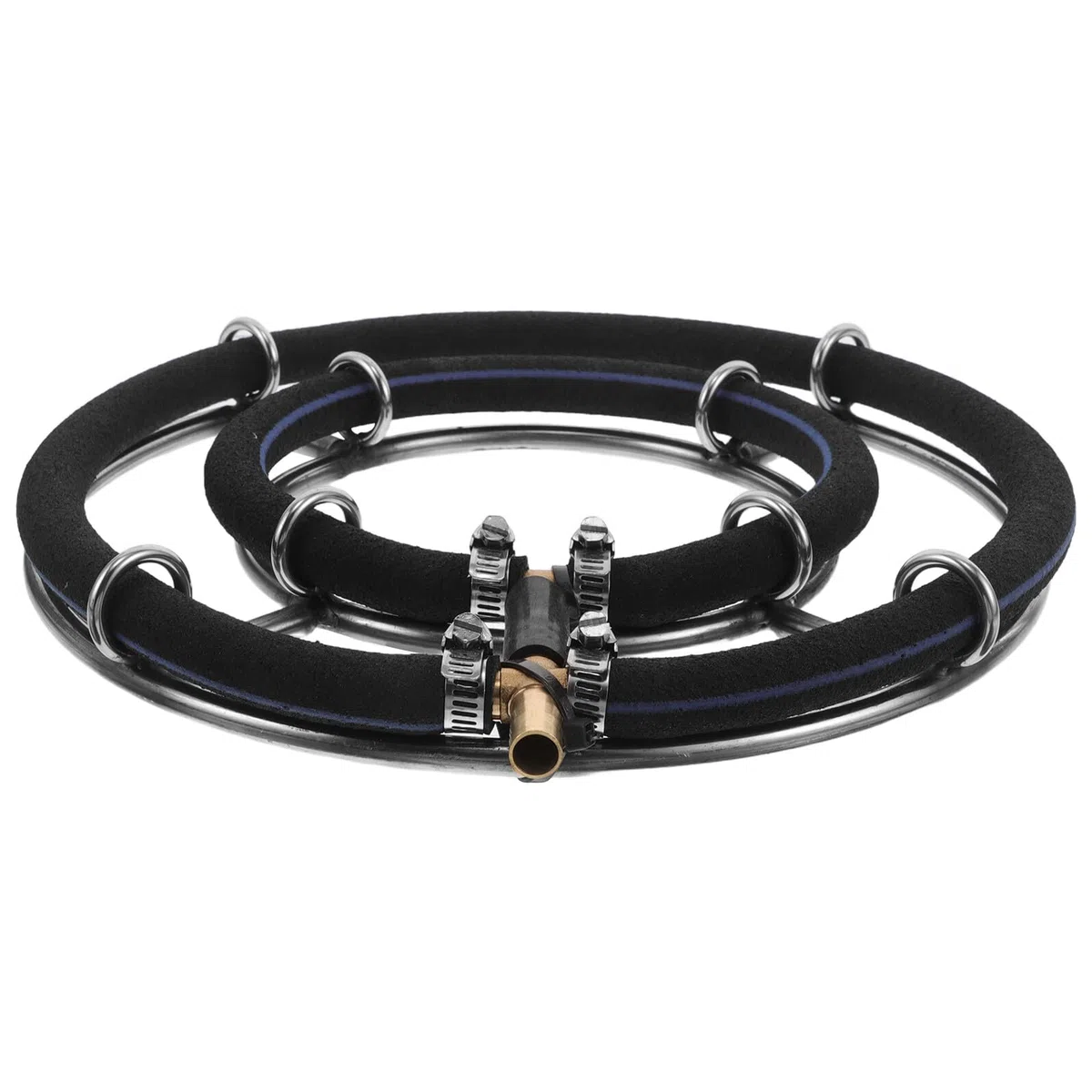 DECHOUS Piedra Difusora de Burbujas Nano para Acuarios y Estanques Anillo Doble de 25 CM de Acero Inoxidable Burbujeador Silencioso para Oxigenación Uniforme y Circulación de Agua