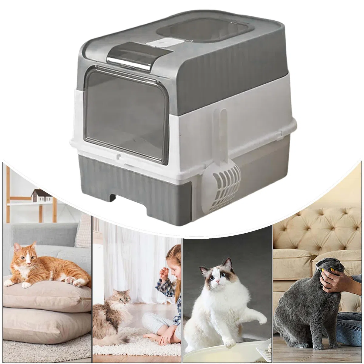 s De Para Gatos De Grande Para Gatos | Incluye Paleta y Bolsas para Viaje Portátil con de Filtrado y Control de Olores