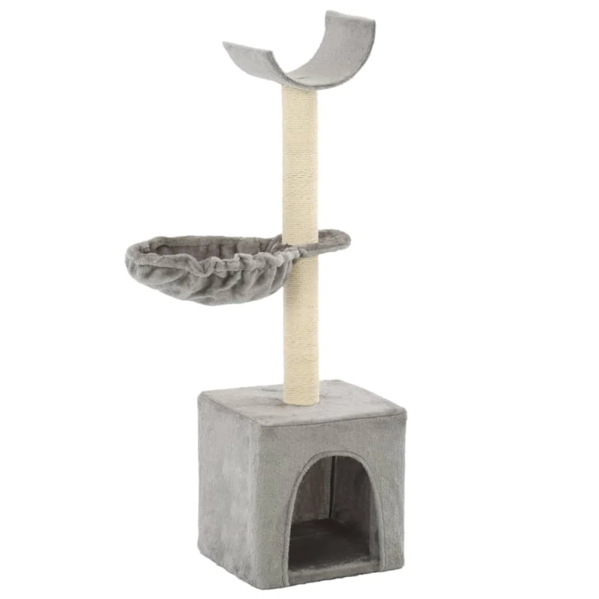 Rascador para Gatos con Poste de sisal, ZEYUAN Arbol para Gatos, Gatos Accesorios, Arranhador para Gatos, Arbol Rascador Gatos, 105 cm Gris