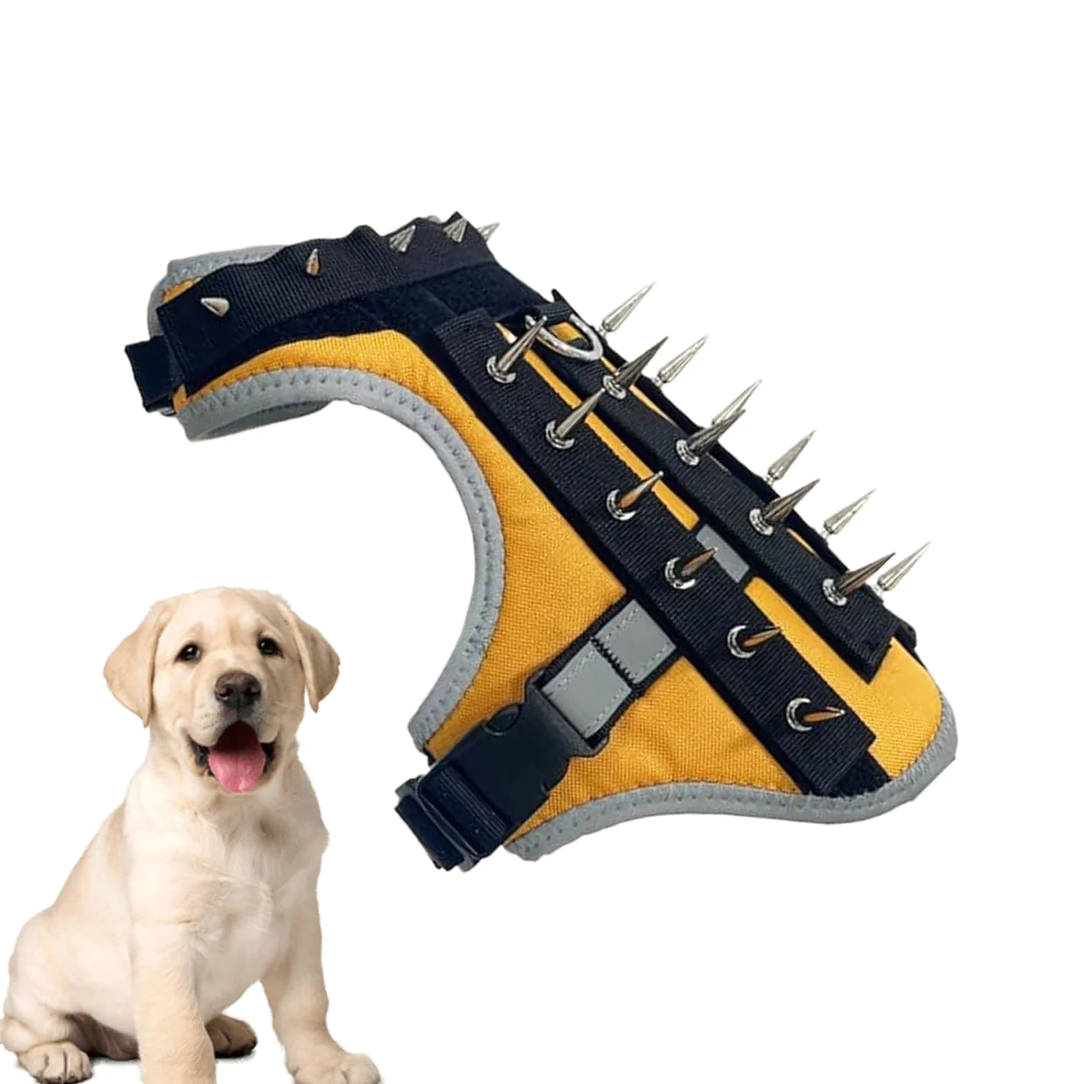 Chaleco De Protección con Púas para Perros Pequeños Arnés Canino Ajustable | Arnés Reflectante Para Cachorro Protección Reflectante Para Mascotas Contra Ataques De Rapaces En Paseos Al Ai