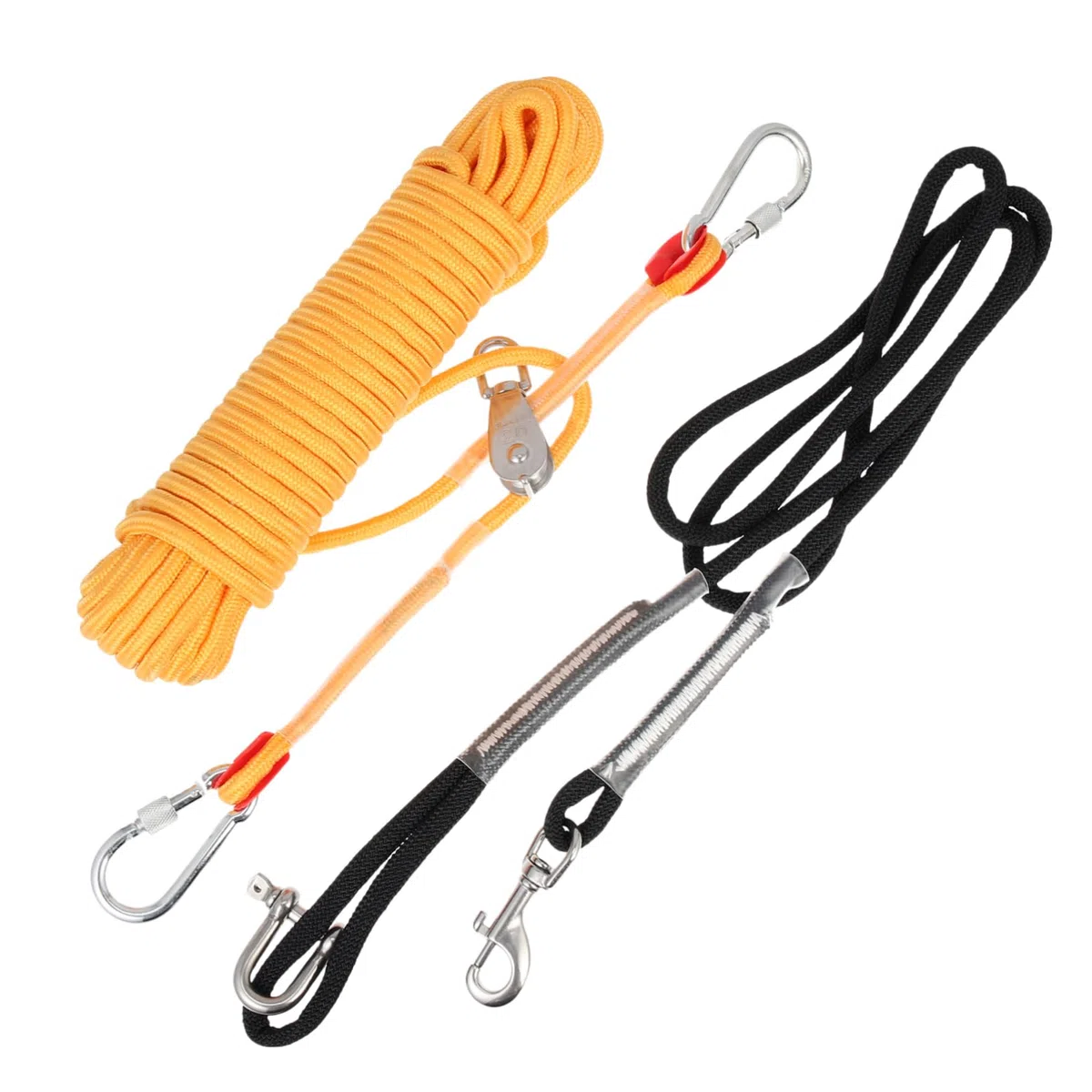 POPETPOP Cadena Resistente para Perros con Cable Runner para Camping Cuerda de Nylon Duradera para Control Seguro y Comodidad Paseos