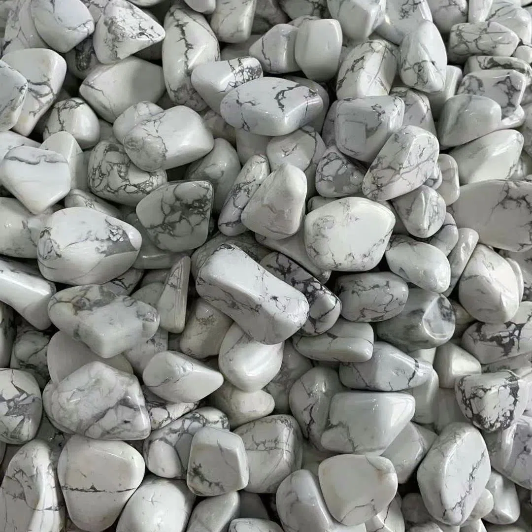 Cristales y piedras naturales 3.53 oz de grava turquesa blanca natural roca piedra áspera pepita de grava maceta for plantar acuario pecera decoración 0.591-0.787 in for decoración decoración de la ha