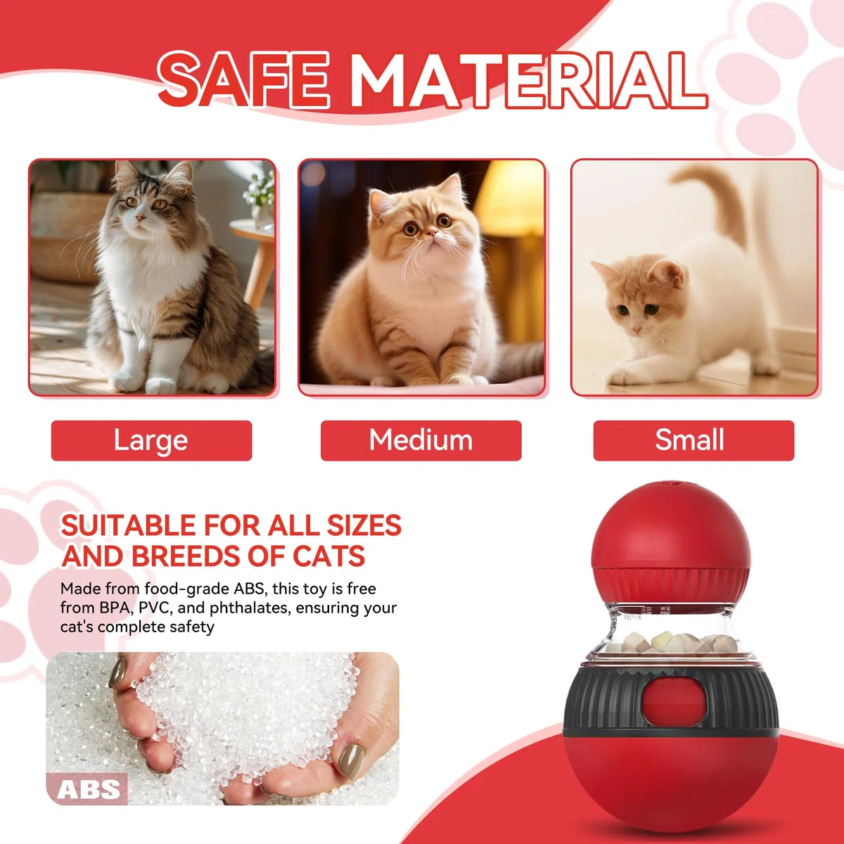 Dispensador de golosinas para gatos, dispensador de bolas de juguete para gatos, juguetes interactivos, rompecabezas de interior, rompecabezas de comida lenta, resuelve el aburrimiento y aumenta la