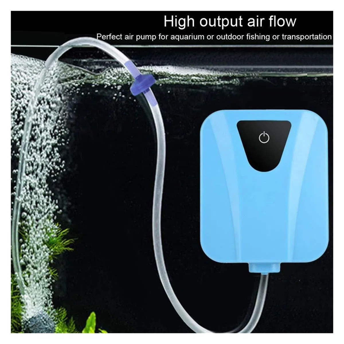 Bomba de aire de acuario ahorradora de energía de 5V/1A, oxigenador de energía Solar, bomba de oxígeno de agua, aireador de estanque, bomba de aire de acuario,Alta eficiencia de conversión