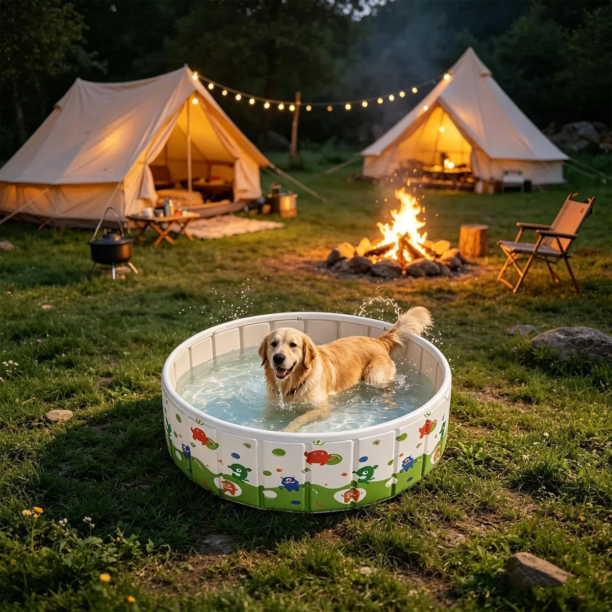 Piscina para Perros Bañera plegable para perros