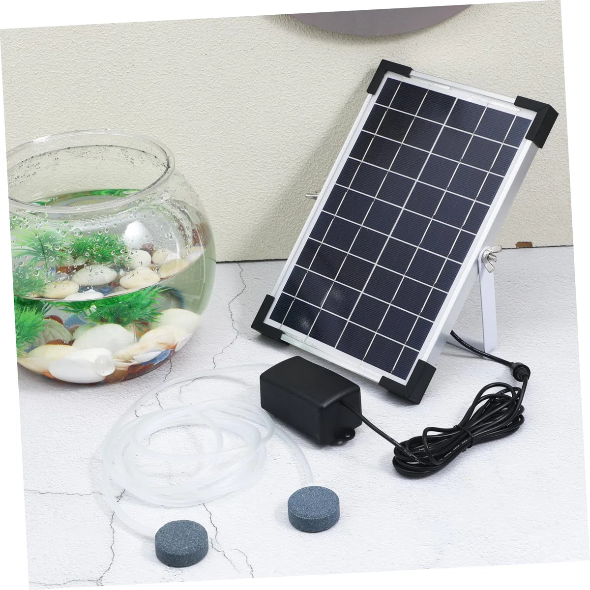 Toyvian Bomba De Oxígeno Solar para Estanques Accesorio para Peceras Aireador para Estanques Exteriores Bomba Solar De Aire para Acuario Oxigenador para Pecera