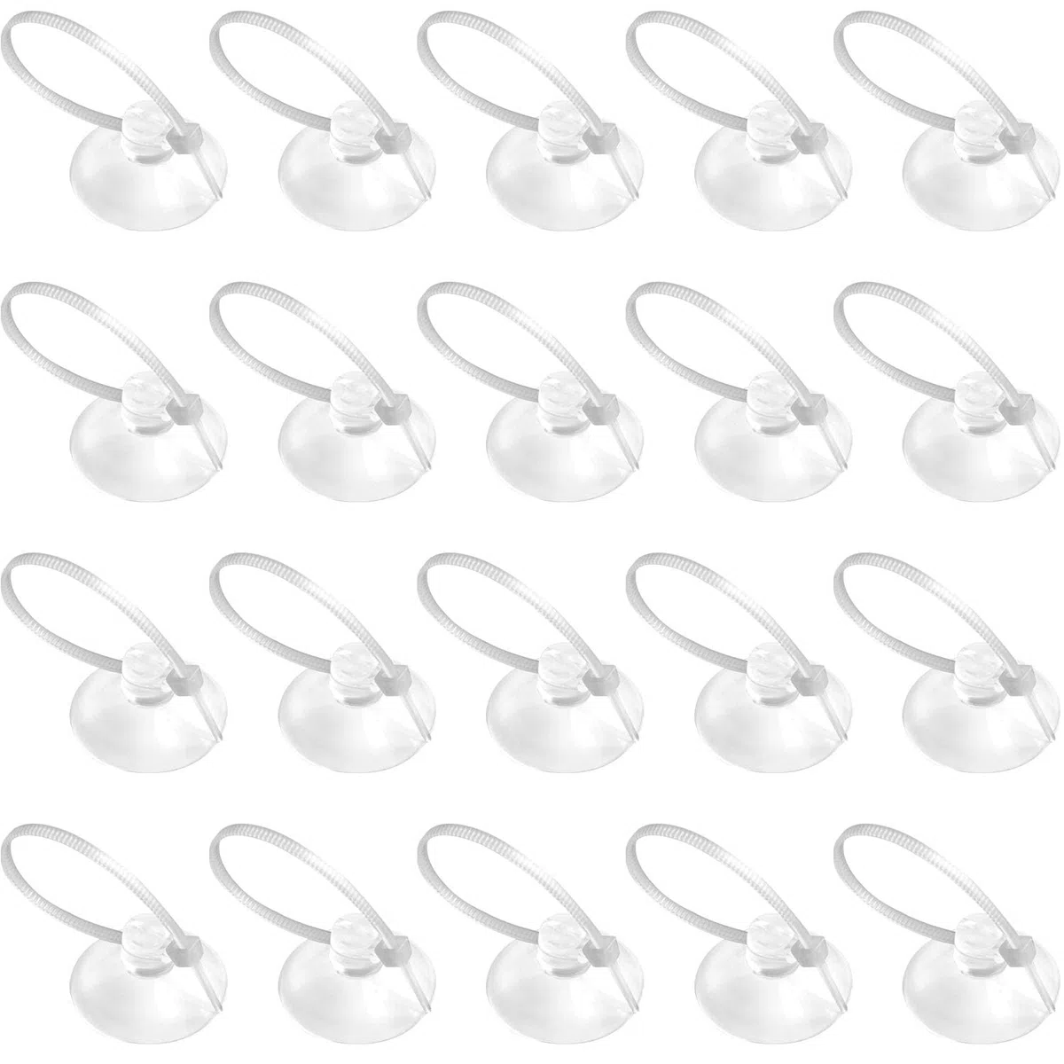 FEBSNOW Ventosas para acuario, ventosas para peceras, ganchos de succión para acuario con 30 bridas ajustables para plantas, macetas, nido de camarones de musgo (10)