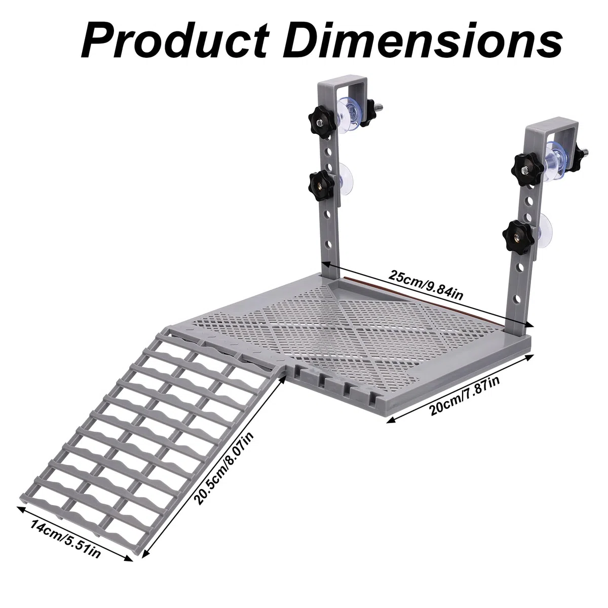 BOXOB Plataforma Colgante Toma Sol Tortugas para Acuario 20-75 Gal