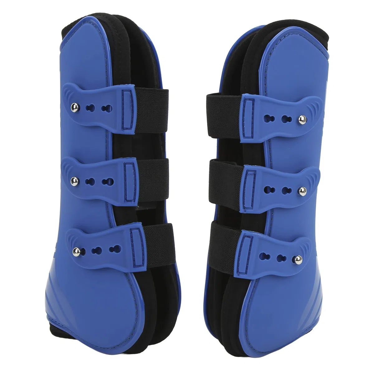 4 polainas traseras delanteras de neopreno resistentes a los golpes, polainas para caballos para deportes de alta velocidad (A set of blue front and back L)