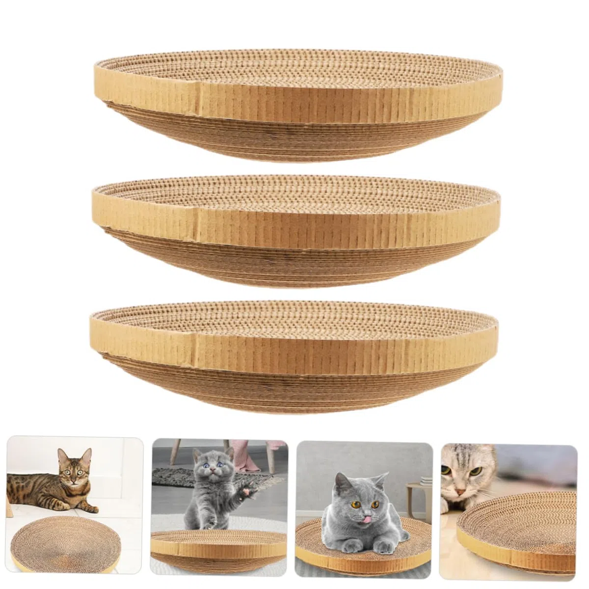 BESPORTBLE 3piezas Almohadillas De Rascado De Repuesto para Gatos De Cartón Corrugado Reciclado Resistentes Al Desgaste para Habitación