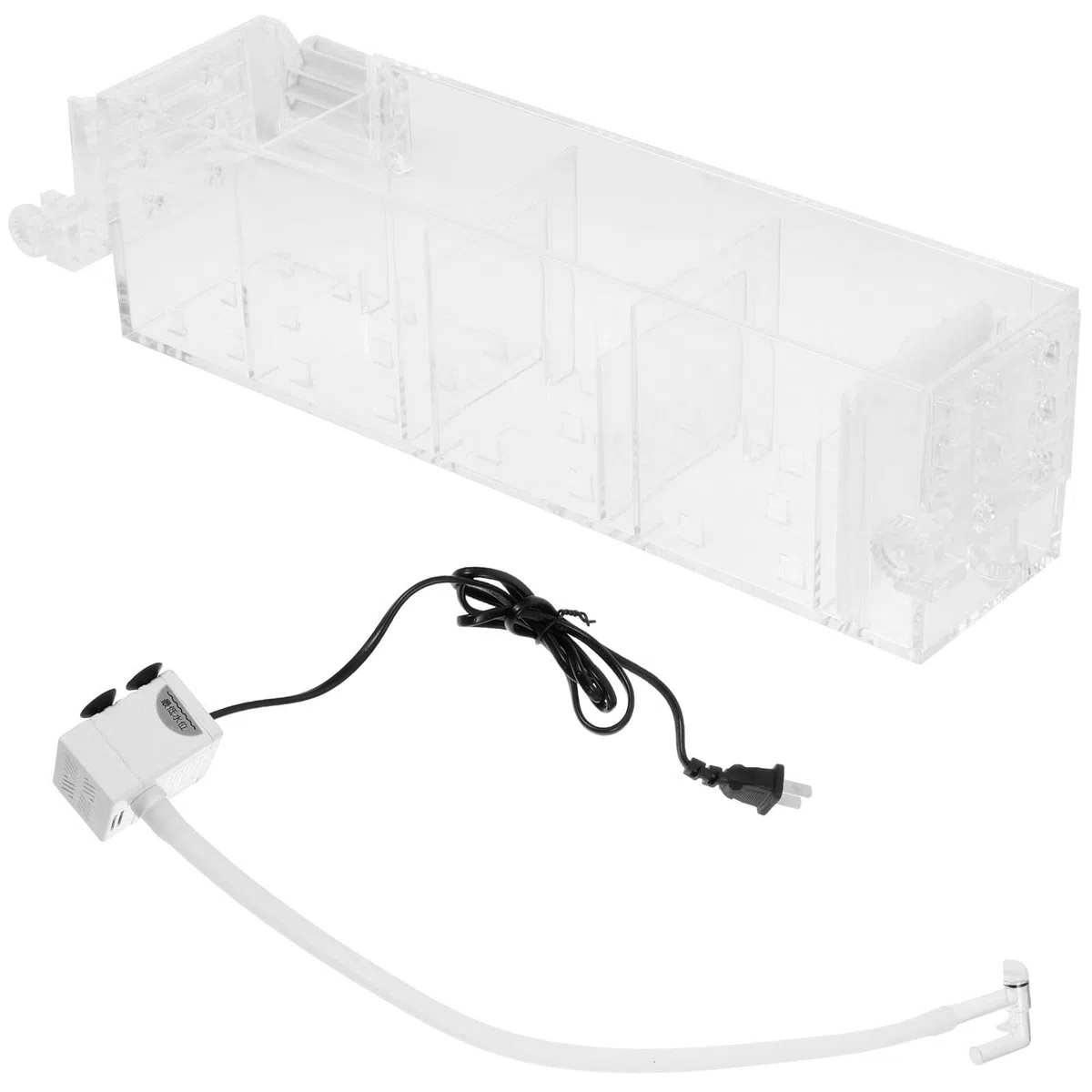 BESTYASH Caja de Filtro Transparente para Acuario con Bomba de Agua, Acrílico Duradero y Diseño Sencillo, Proporciona Oxígeno Abundante y Es Fácil de Usar Hogar