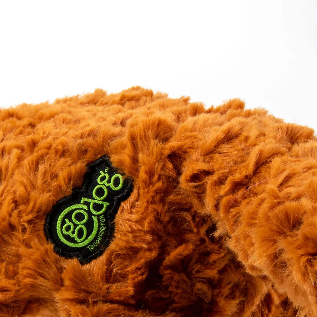 goDog Moonmoon PlayClean Bush - Juguete chirriante de Peluche para Perros con aceites Esenciales Que eliminan el Olor, tecnología Chew Guard, marrón, Grande