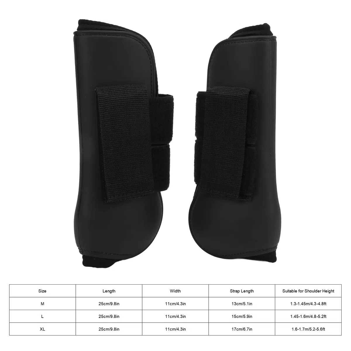 Desconocido Juego de 2 uds. De Botas para tendón de Caballo, Suaves, Antideslizantes, con amortiguación, Botas Protectoras para tendón de Carcasa de PU para Caballos (Grandes)