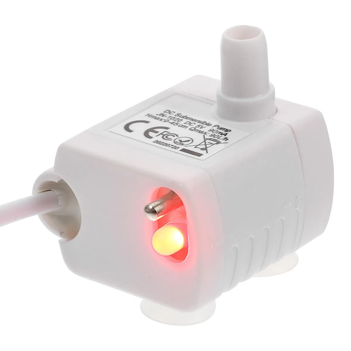 CLISPEED Bomba de Repuesto para Fuente de Agua para Gatos y Perros, Operación Silenciosa y Sumergible, Material Abs Cable USB, Adecuado para Dispensadores de Agua en Hogares