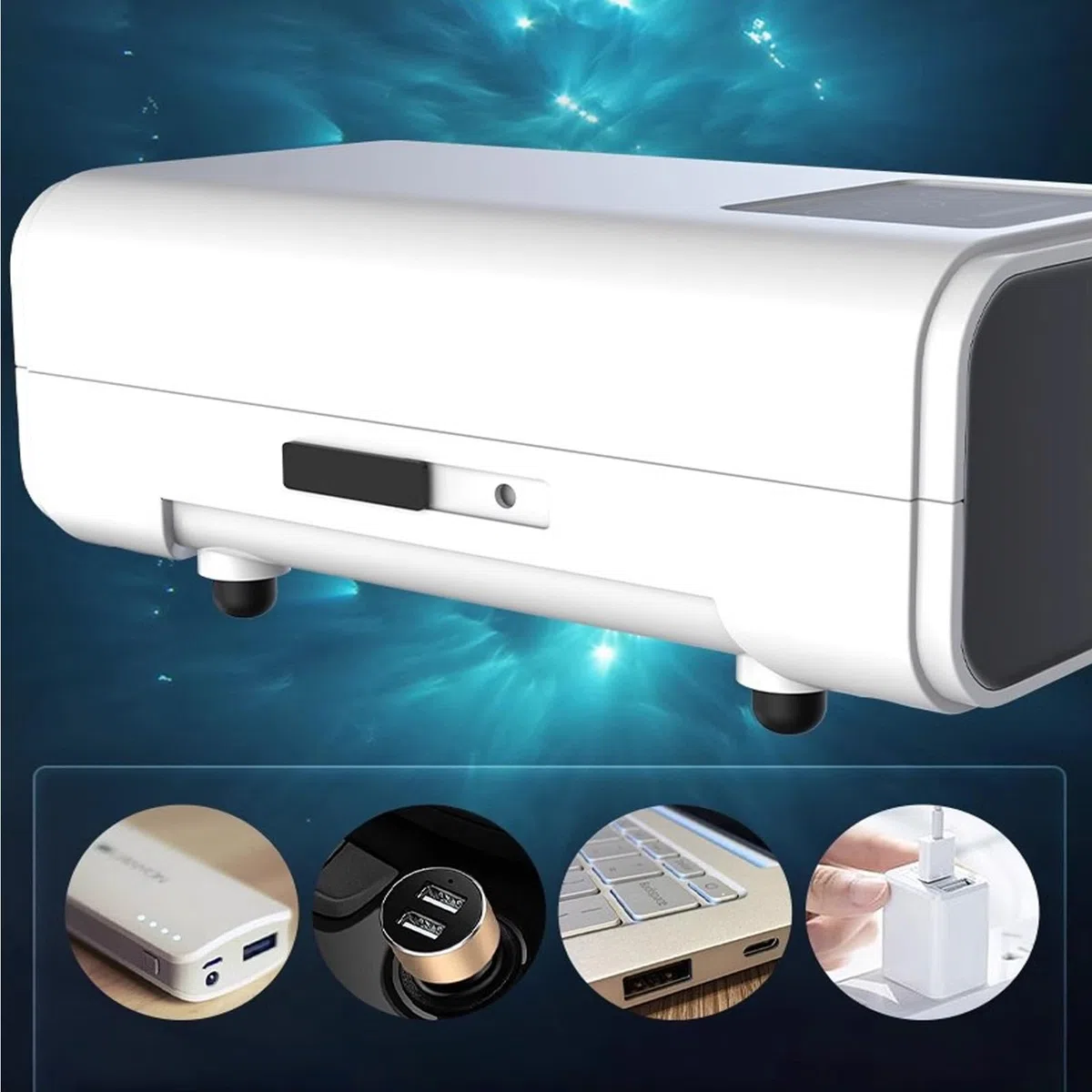 Acuarios Bombas de Aire ABS Tecnología de bajo Ruido Bombas de oxígeno Recargables por USB para Pesca Aire Tanques de Peces de Interior Aire Exterior silencioso
