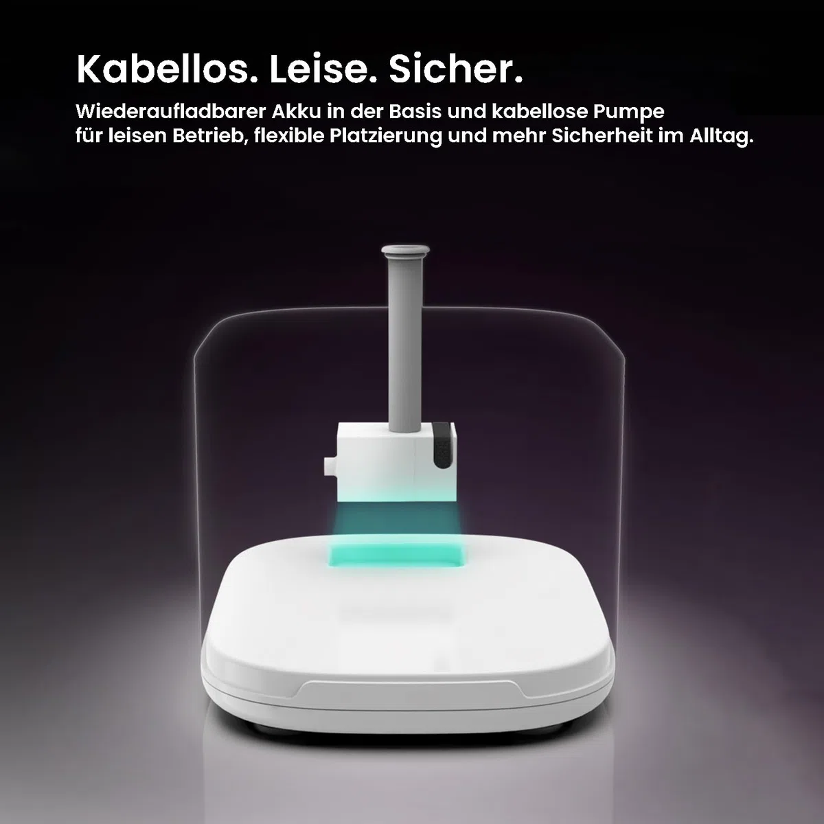 AstroPet Fuente para gatos inalámbrica de 2,5 l con detector de movimiento, batería de 5200 mAh de hasta 40 días, cuenco de acero inoxidable para beber para gatos, fuente de agua silenciosa