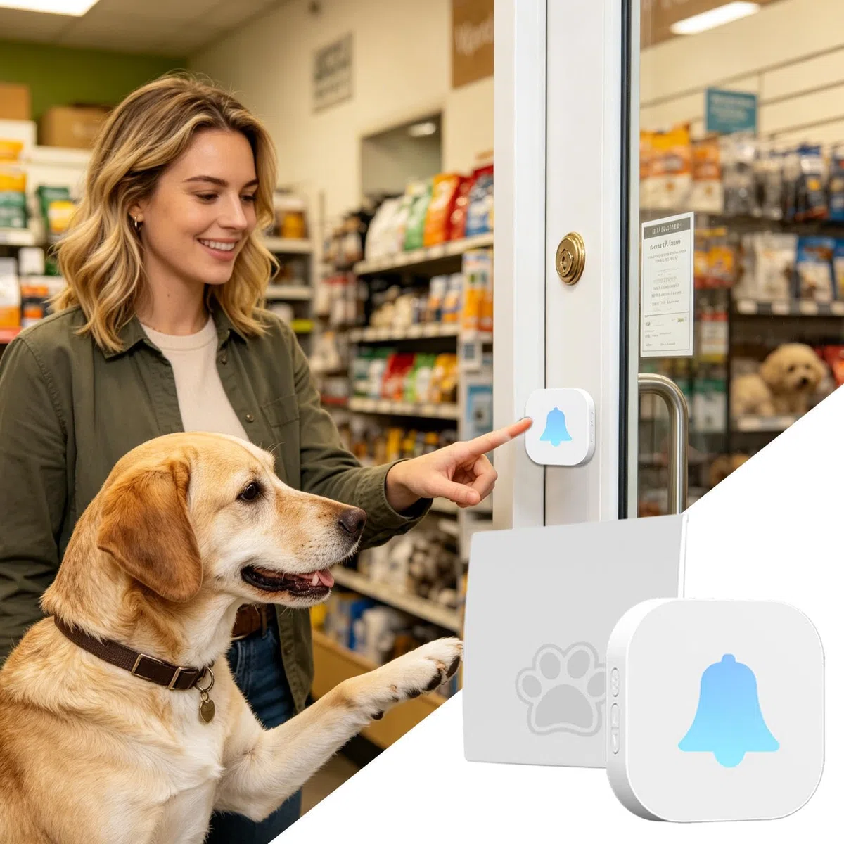 Timbre Para Puerta Canino Eléctrico de Largo Alcance Resistente a la