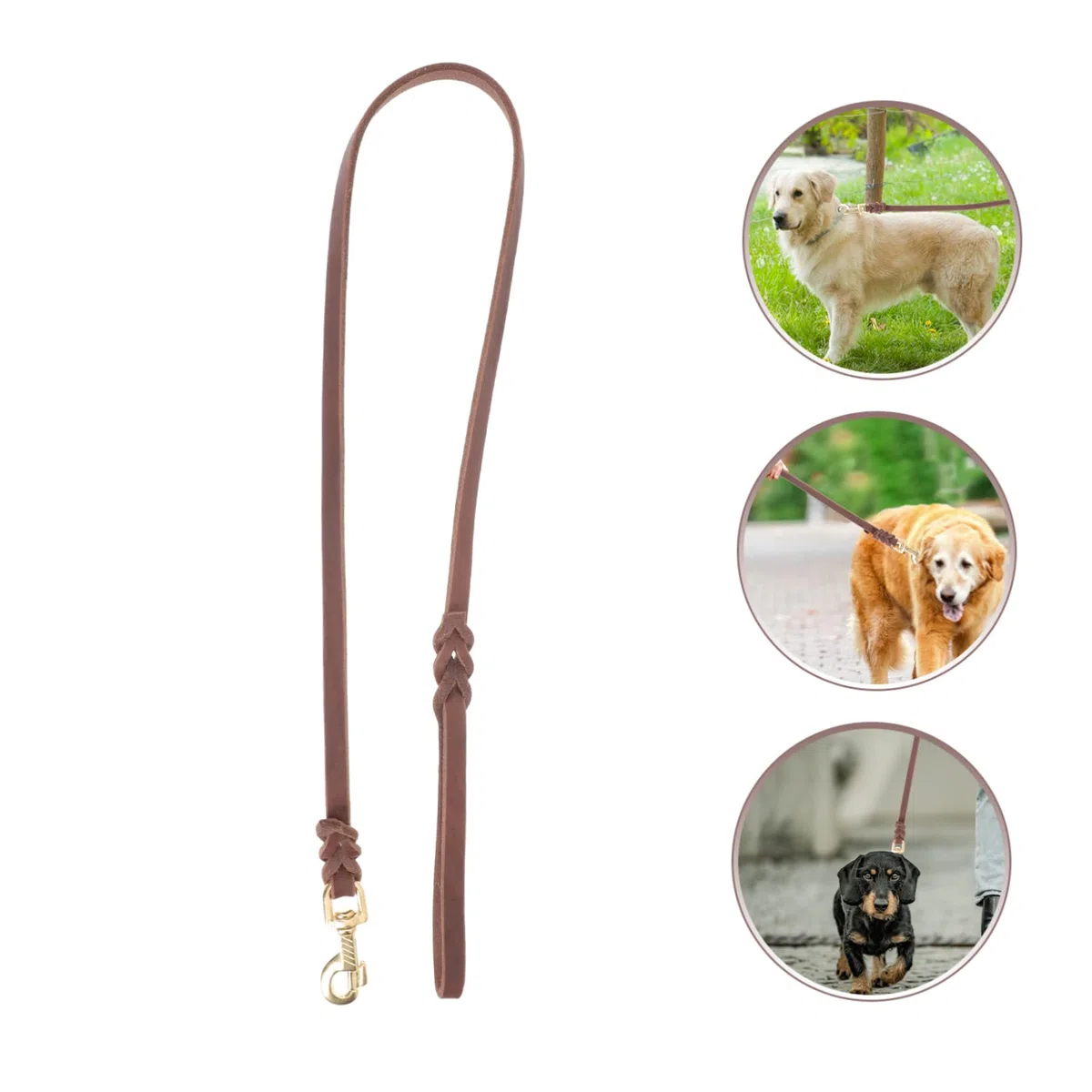 POPETPOP 3piezas De De Resistente para y Entrenamiento De Cachorros para y Medianos De Color Marrón Gancho De