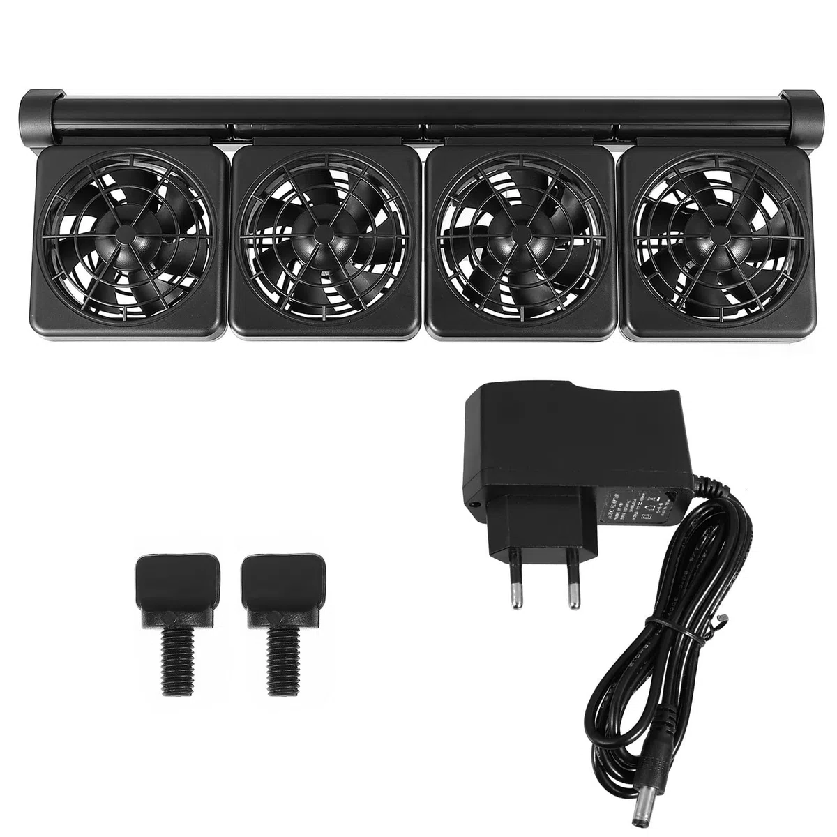 TOYANDONA Ventilador para Pecera de Enfriamiento 4 Cabezales, Ac220 a 12v