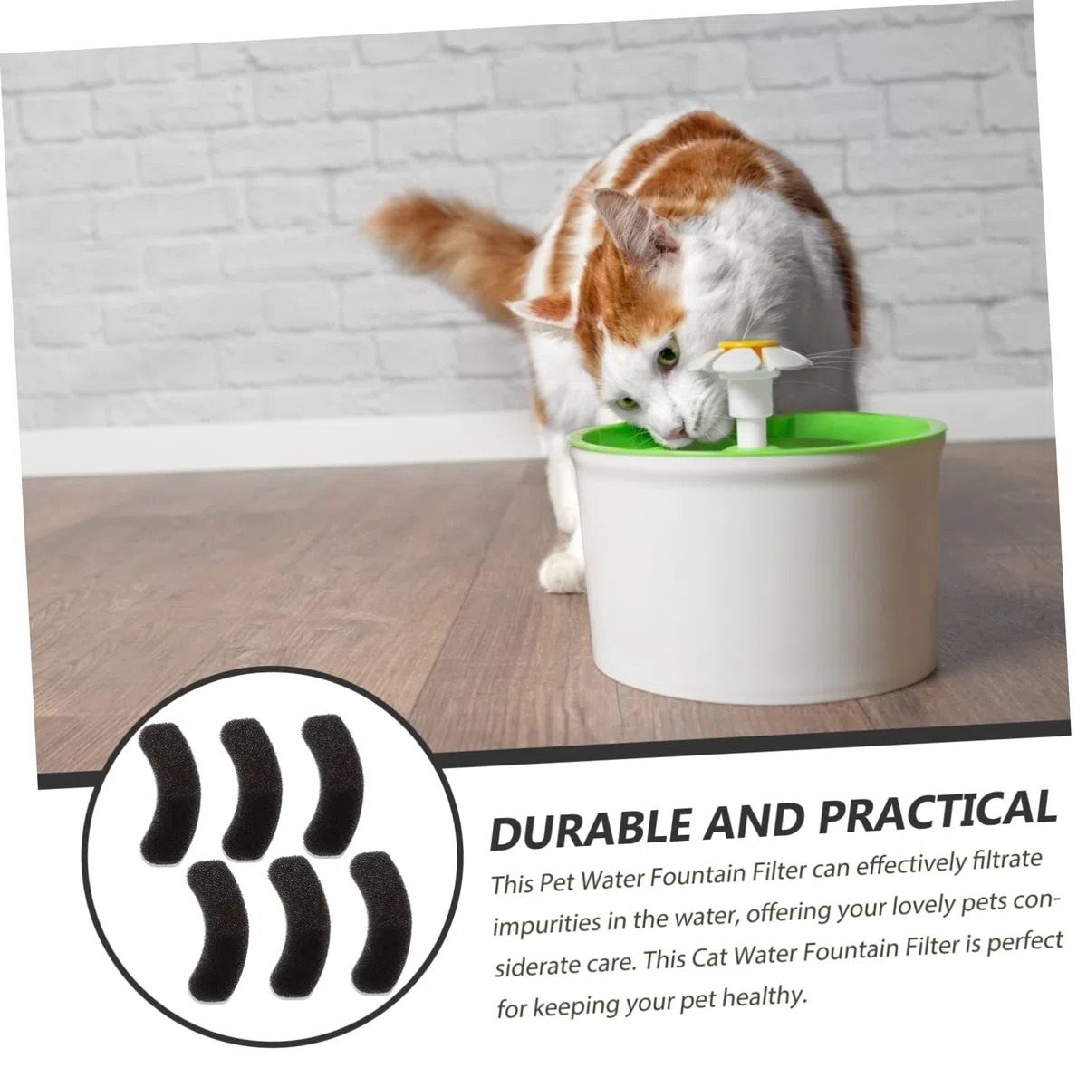 DOITOOL 30piezas Filtros para Bebedero De Mascotas Gomas De Filtración para Fuente De Agua De Perros y Gatos Filtración Eficaz y Prevención De Obstrucciones Material