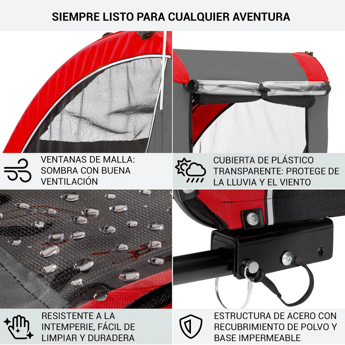 Klarfit Husky Carro Perro Remolque Bicicleta