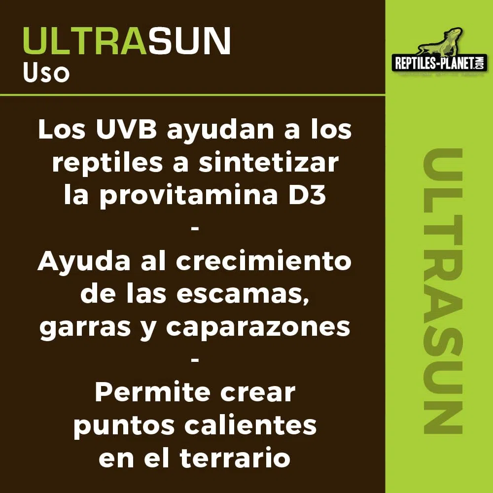 Reptiles-Planet Lámpara De Vapor De Mercurio De Espectro Completo Ultrasun, 80W