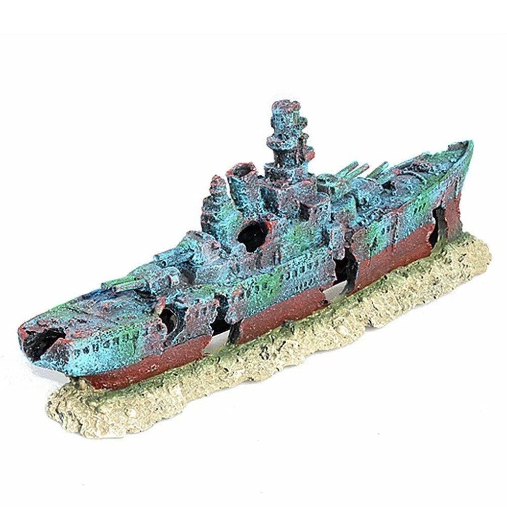 Aquarium Barco Decoraciones De Naufragios Resina Decoraciones De Barco Barco De Resina Aquario Aquario Decoración De Pecera Ornamento