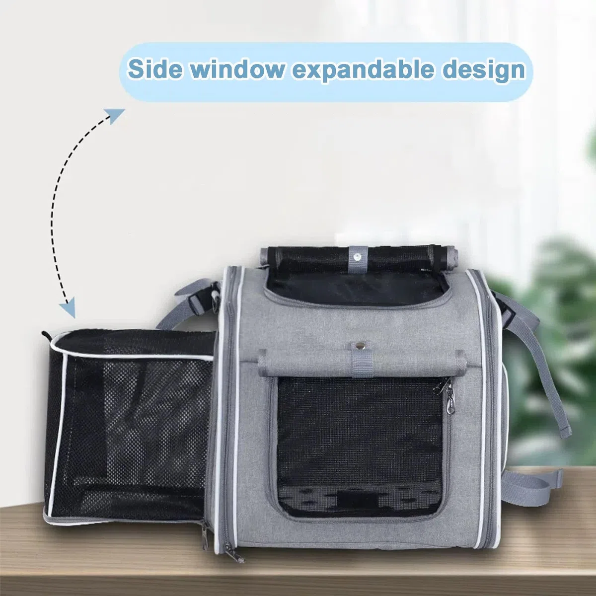 Mochila Perro Pequeño Soporta 12 Lbs Plegable Expandible Transportín Gato | Bien Ventilado con Correa de Seguridad Interior, Cesta de Bicicleta para Perro(Style 2)