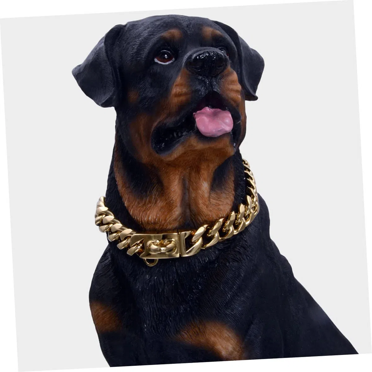 WOONEKY Collar para Perros Dorado de Acero Inoxidable, Resistente al Desgaste y Fácil de Limpiar, Accesorio Adecuado para Cachorros y Adiestramiento