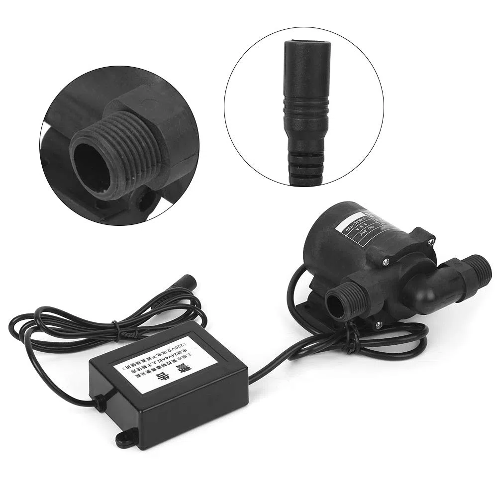 Garosa Bomba de Agua sin Escobillas de 24 V Mini Bomba Sumergible Trifásica IP68 a Prueba de Agua 1750 L H Elevación Plástico de Ingeniería para Fuente de Acuario de Refuerzo Uso Hidropónico